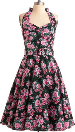 Robe Hell Bunny Vixen à fleurs, taille M