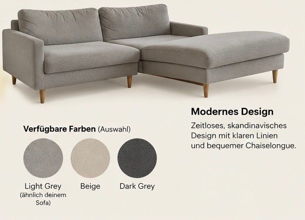 Sofas: Design-Ecksofa von SOFACOMPANY, hellgrau – D'occasion à Bremgarten b. Bern par Sandy.s90 1