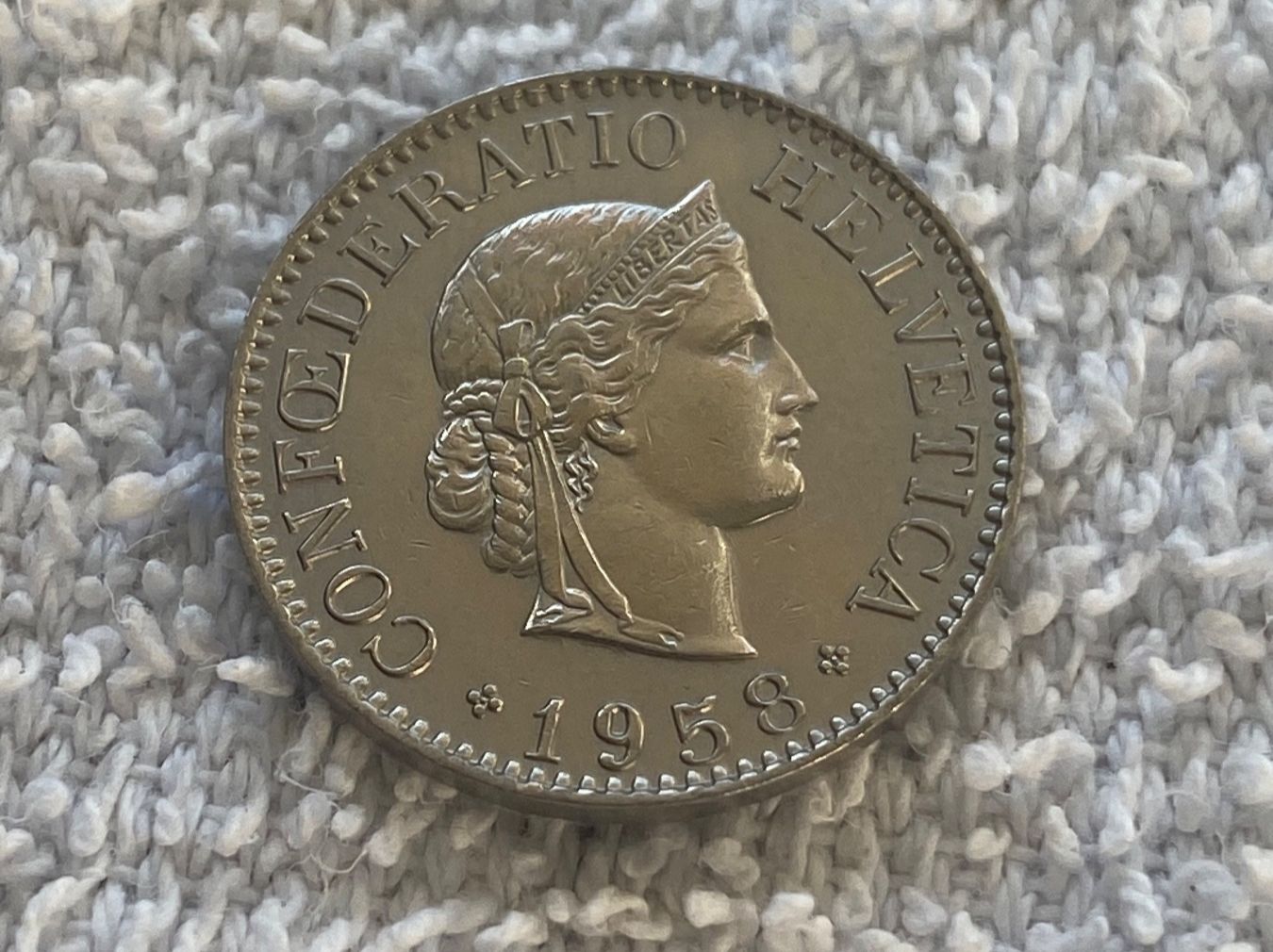 Tutti le monete: 10 centimes/rappen 1958 – Usato da Nyon venduto da Ilmi09