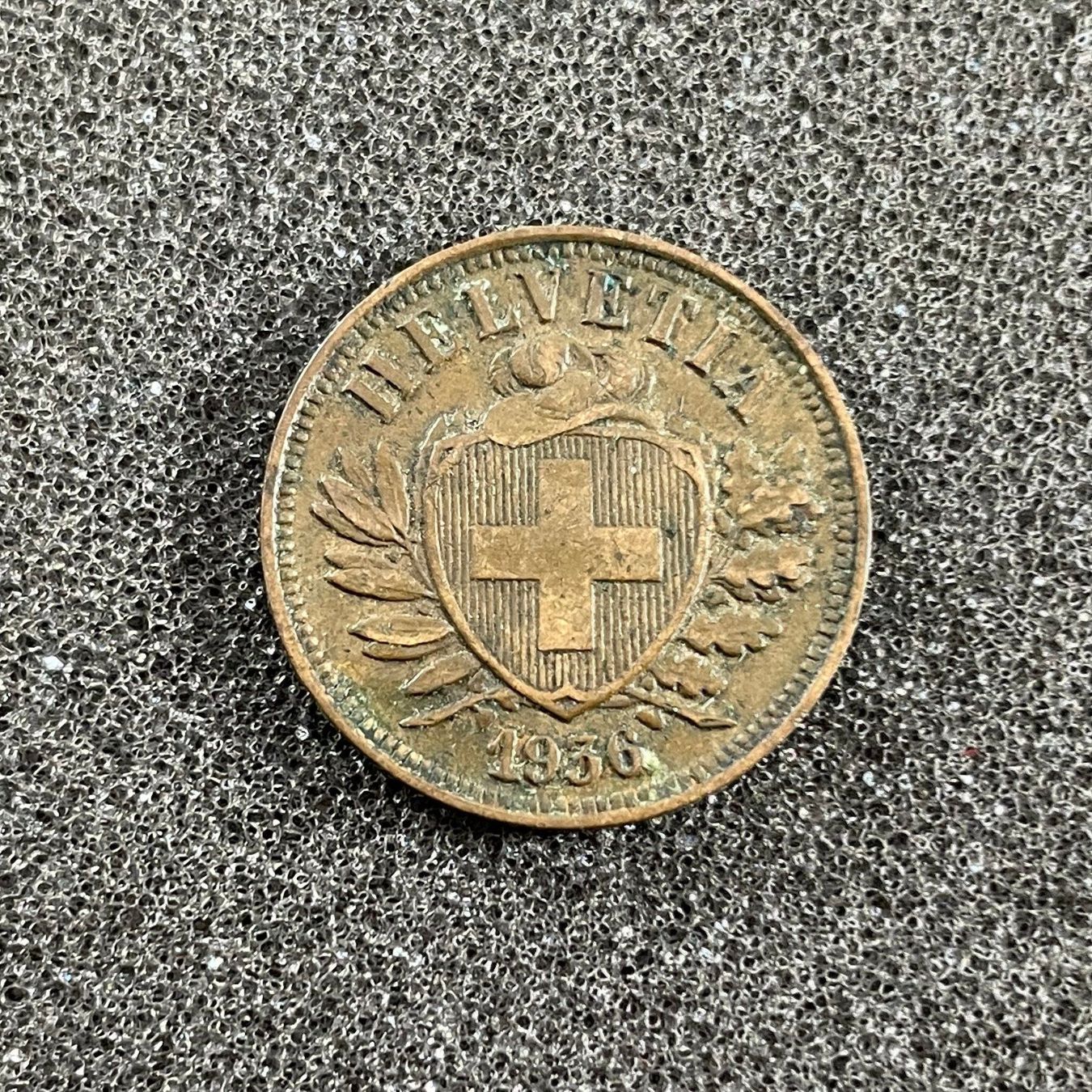 Tutti le monete: 2 Rappen 1936 (158) – Usato da Reitnau venduto da tb-muenzen