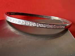 Silberarmreif Glitzersteinchen edel