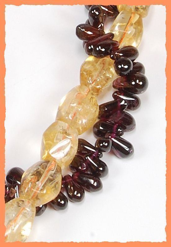 Catenine: ♛ Wunderschönes  Citrin/Granat - Collier – Nuovo e nell'imballaggio originale da Oberglatt ZH venduto da Hot-Spot 6