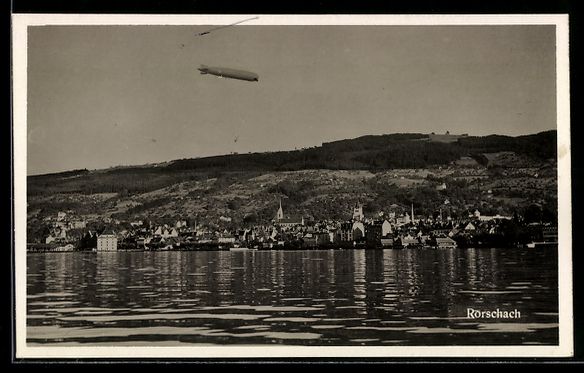 Cartoline postali: Rorschach, Luftschiff Zeppelin über dem – Usato da Berlin venduto da bartko-reher