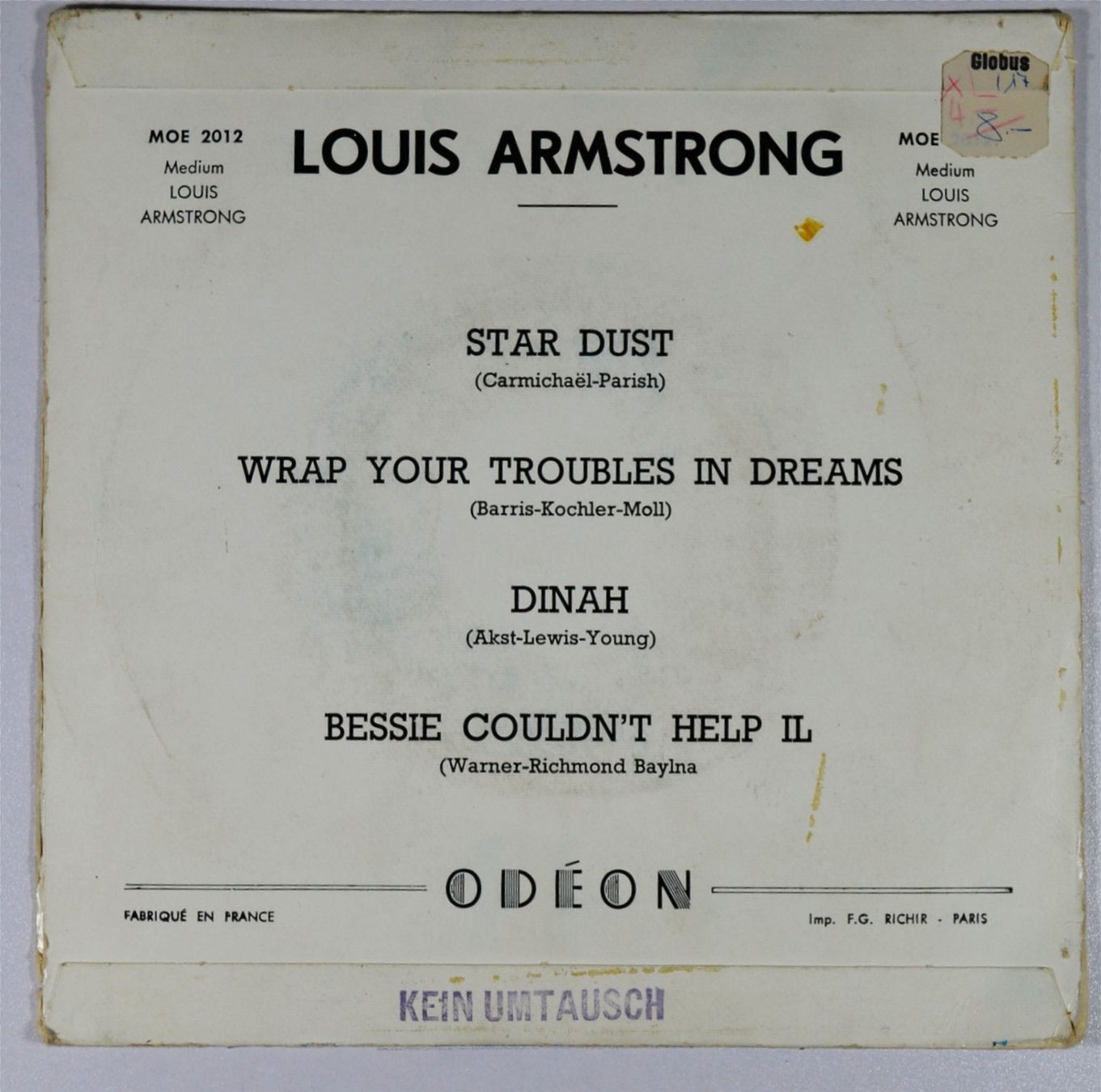 Dischi in vinile: EP: LOUIS ARMSTRONG - Star Dust – Usato da Frenkendorf venduto da Yard-Sale-2000 1