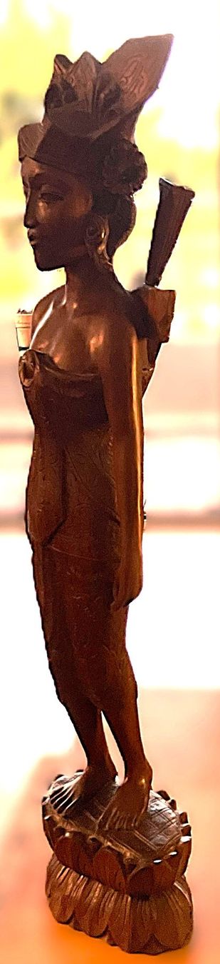 Statuette: Holzfigur, Bali, ca. 60cm, Handarbeit, Deko-Objekt – Usato da Luzern venduto da FeU 1