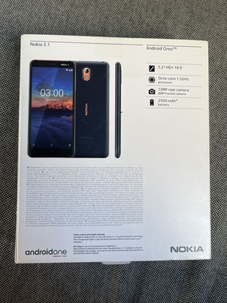 Nokia Portables: Nokia 3.1 Android Smartphone neu – Neuf avec emballage d'origine à Lommiswil par Cabrio1 1