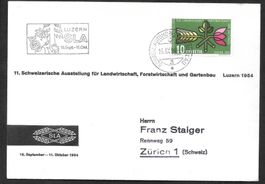 Sonderbrief A. 685 11. Schw Ausst Landwirtschaft Luzern 1954