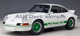 PORSCHE 911 CARRERA RS 2.7 COUPE '73 WHITE/Green AA 1/18 NEU