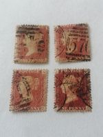 4mal One Penny Reds 1864 bis 1881 
