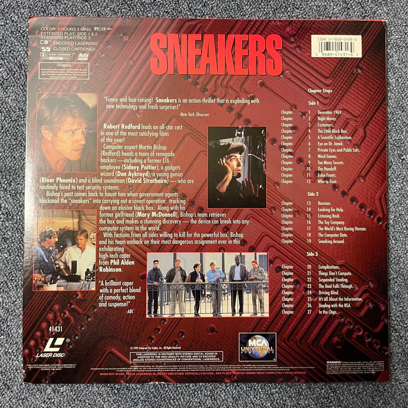 Tutti i DVDs: Sneakers - LASER DISC - Englisch Original – Usato da Stans venduto da Brode 1