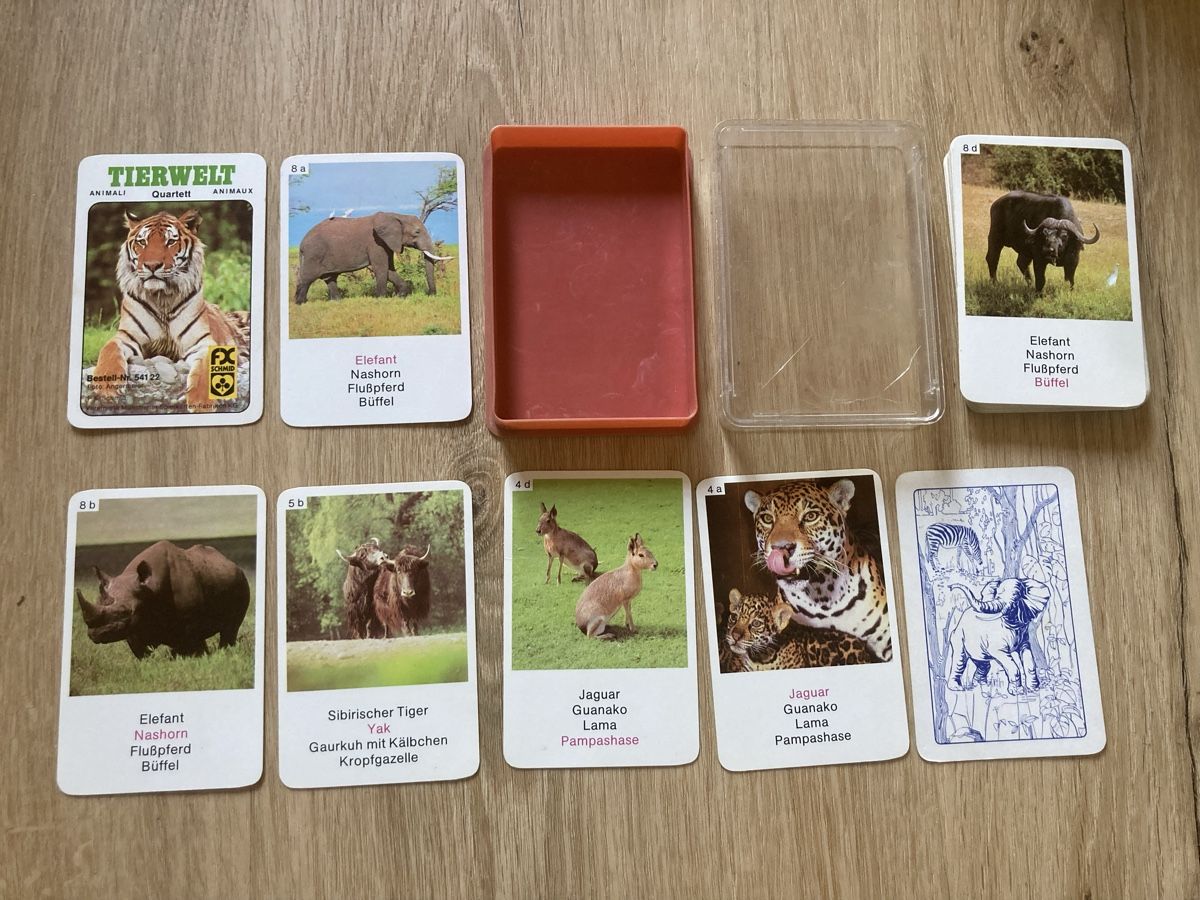 Spiele: QUARTETT  TIERWELT 32 Karten – Gebraucht aus Wichtrach von Queensparkunite