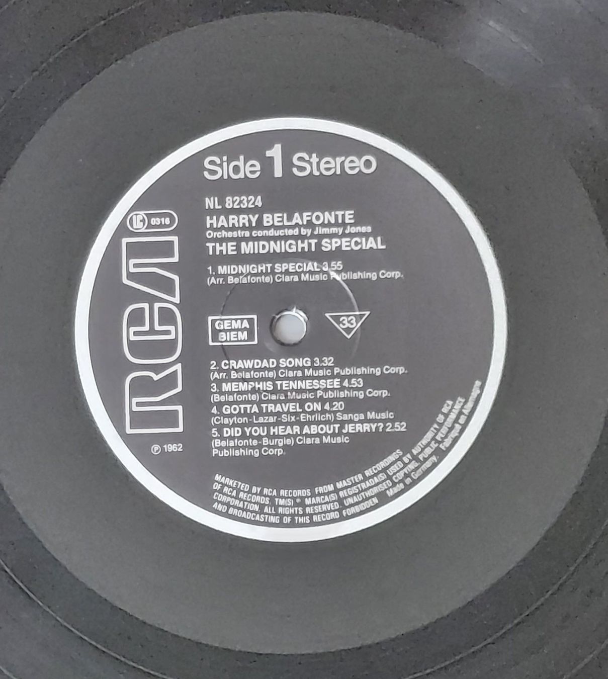 Schallplatten: LP - HARRY BELAFONTE - THE MIDNIGHT SPECIAL – Gebraucht aus Steckborn von Quo7 1