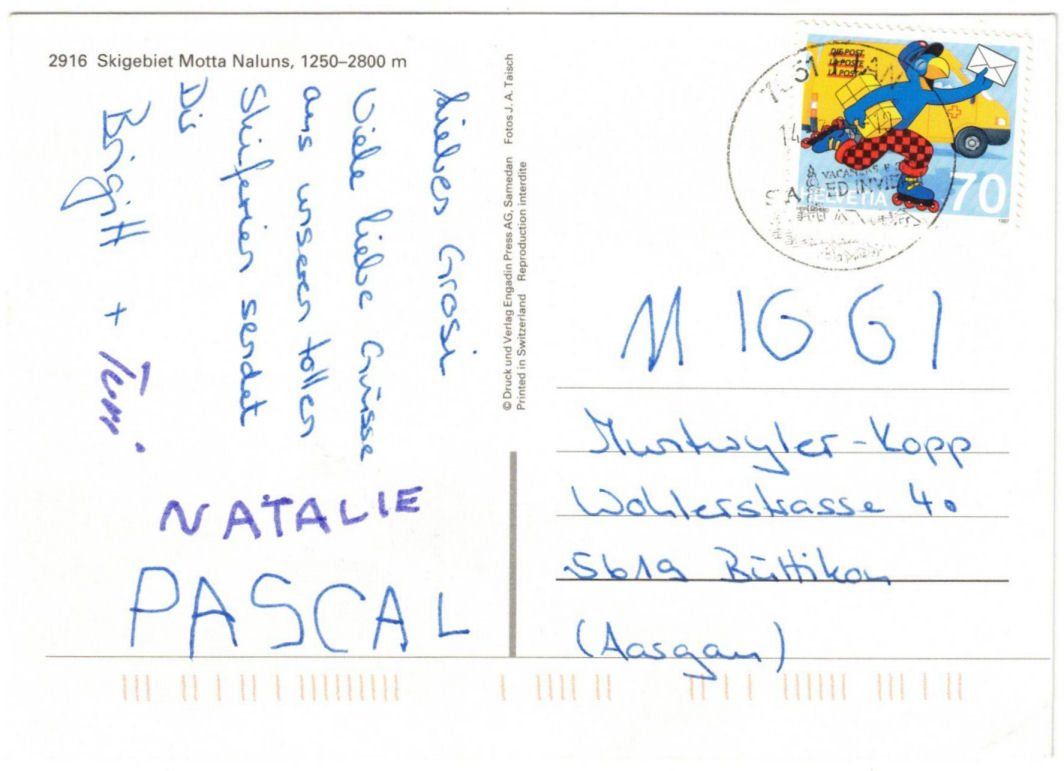 Cartoline postali: Scuol - 4 Bild AK Motta Naluns – Usato da Binningen venduto da Mountainrider 1