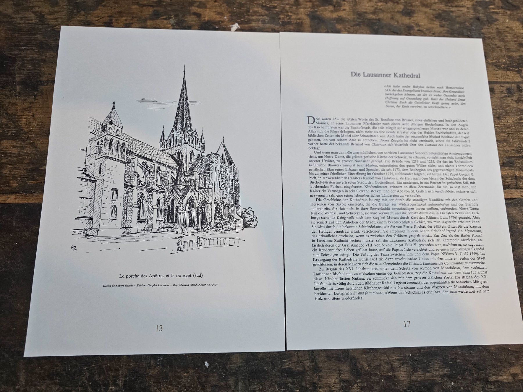 Tutti i francobolli: CH 1968 La Cathrdrale de Lausanne - Documenti storici – Usato da Monte Carasso venduto da giave 3