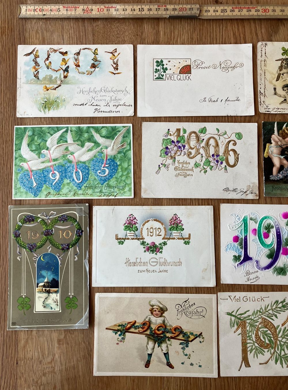 Cartes postales: Antike Ansichtskarten Neujahrsgrüsse – D'occasion à Waldstatt par breitaxt 1