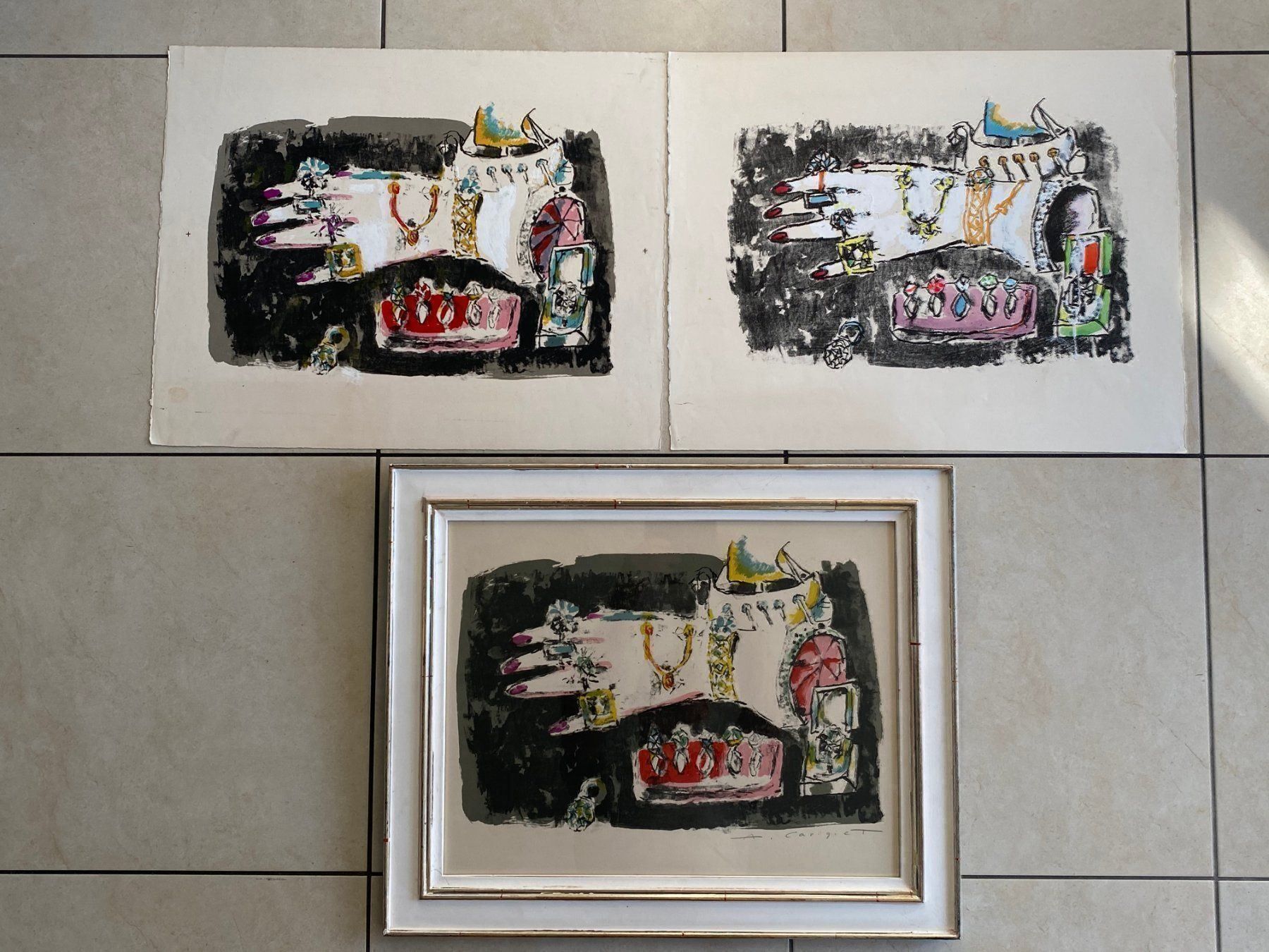 Grafica & Litografie: Carigiet "Les Bijoux" Trilogie  *Unikat* – Usato da Vaduz venduto da Unikate-Markt