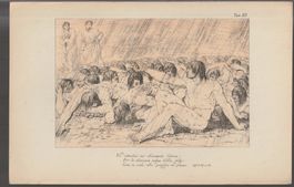 DANTE Divine comedy Inferno chant VI v 52 Ciacco old print
