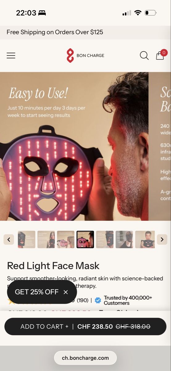 Cura del viso: Bon Charge LED mask – Usato da Richterswil venduto da L.Staudenmann 2