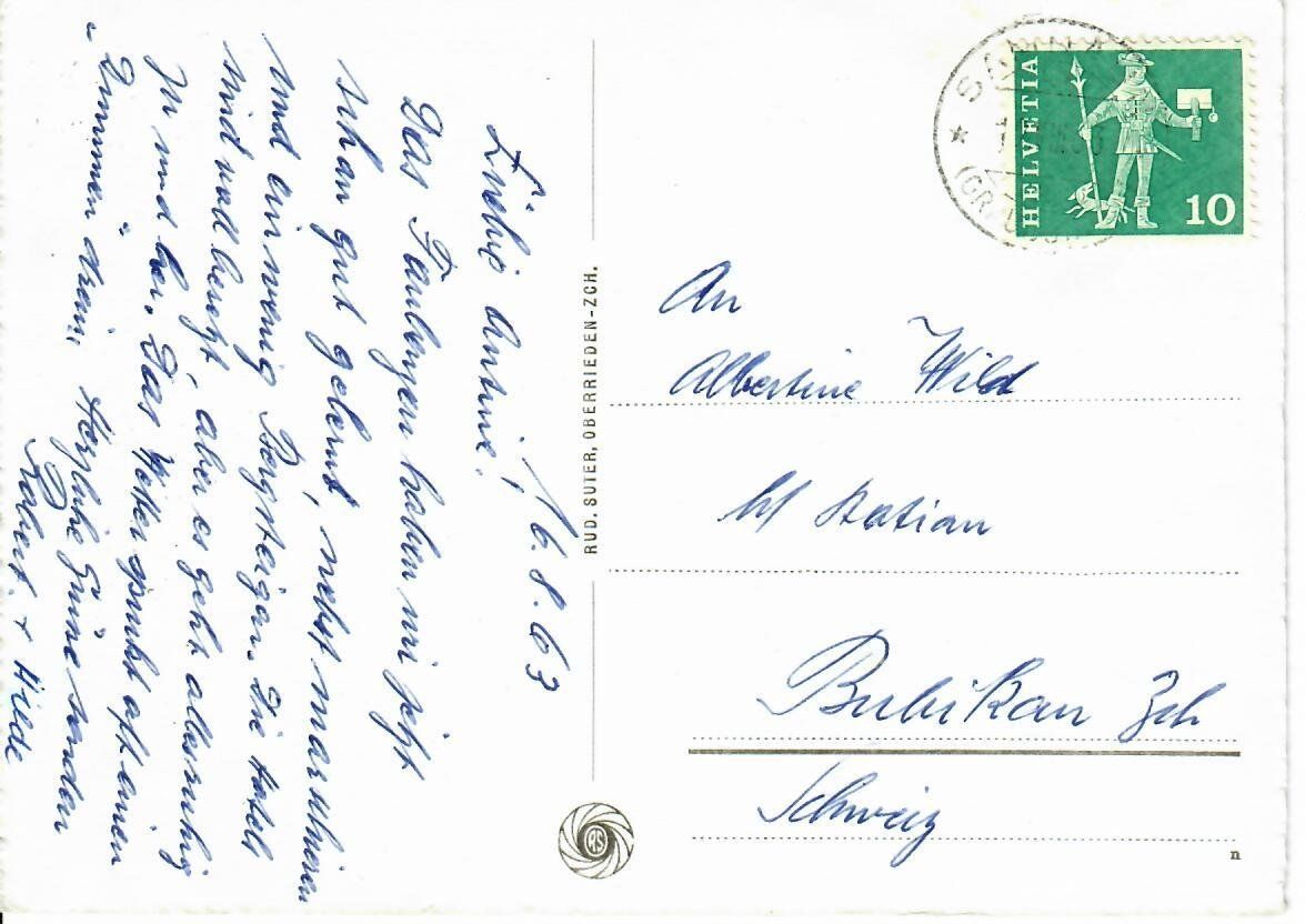 Cartoline postali: Samnaun – Usato da Hochdorf venduto da Ziegel-16 1