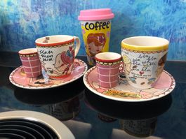 Blond Geschirr Frühstücksteller Küche Eierbecher Becher Tass