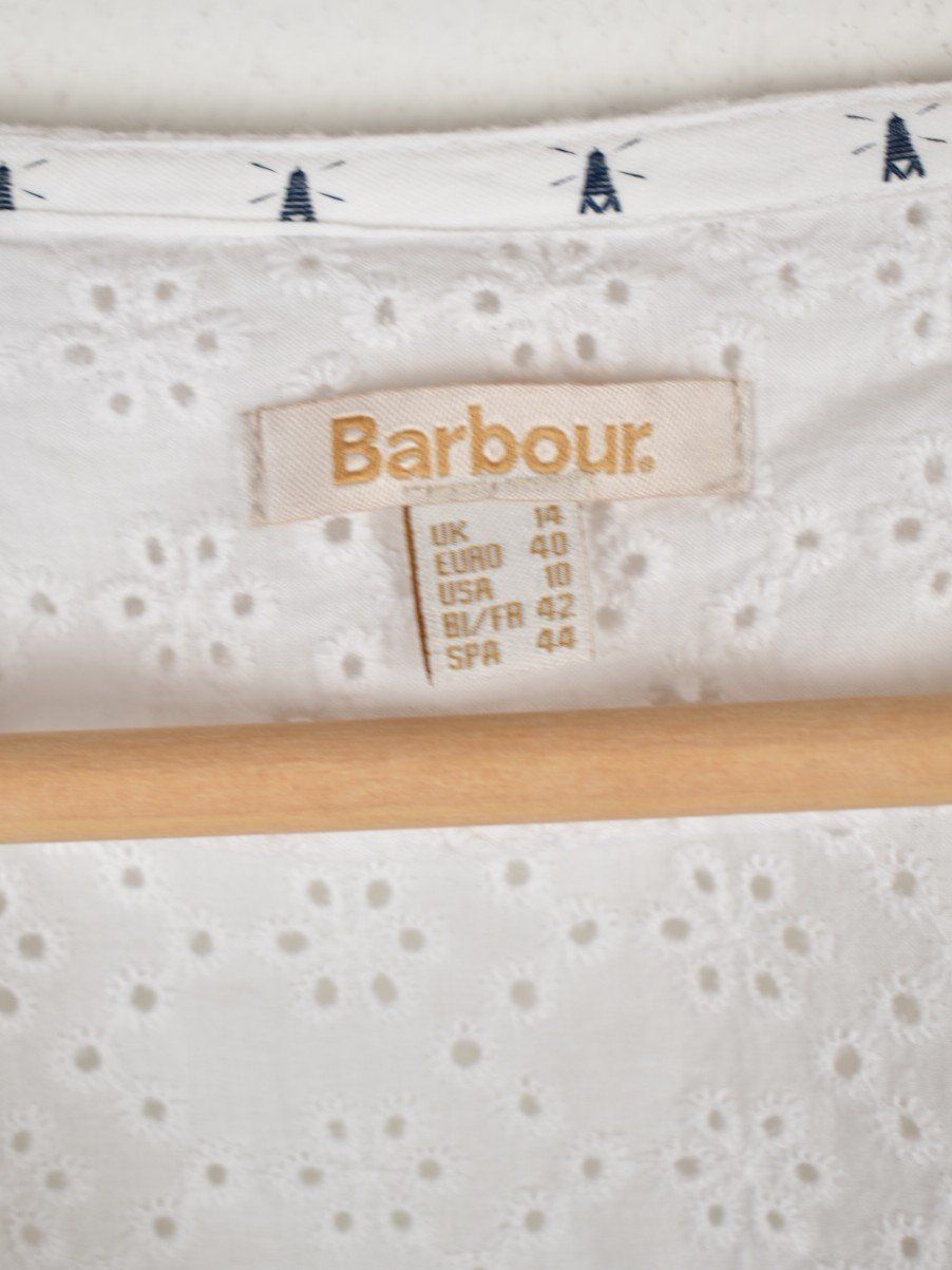 Barbour Camicette: Barbour Bluse Bindweed Gr.40, weiss, neuwertig – Nuovo (secondo la descrizione) da Nürensdorf venduto da 2ND_STORY 7