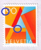 1995_887R_A-POST Faserpapier_2x kl. ROTER+BLAUER PUNKT !!