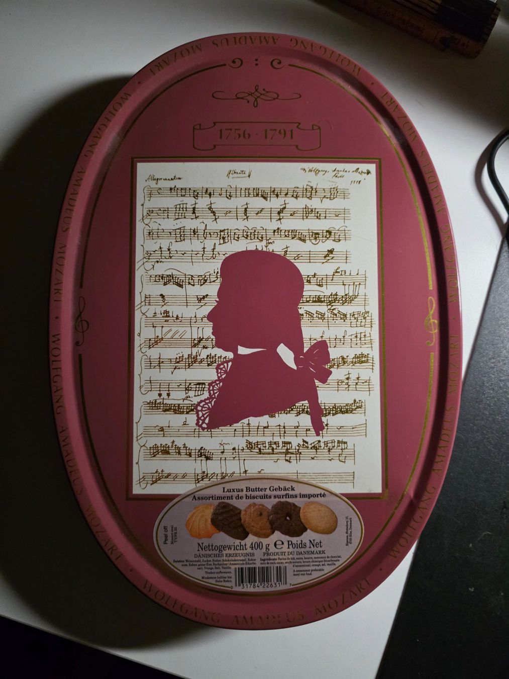 AluBox Barattoli: Blech Box Dose oval - Wolfgang Amadeus Mozart – Usato da Walterswil BE venduto da Lonitti 1