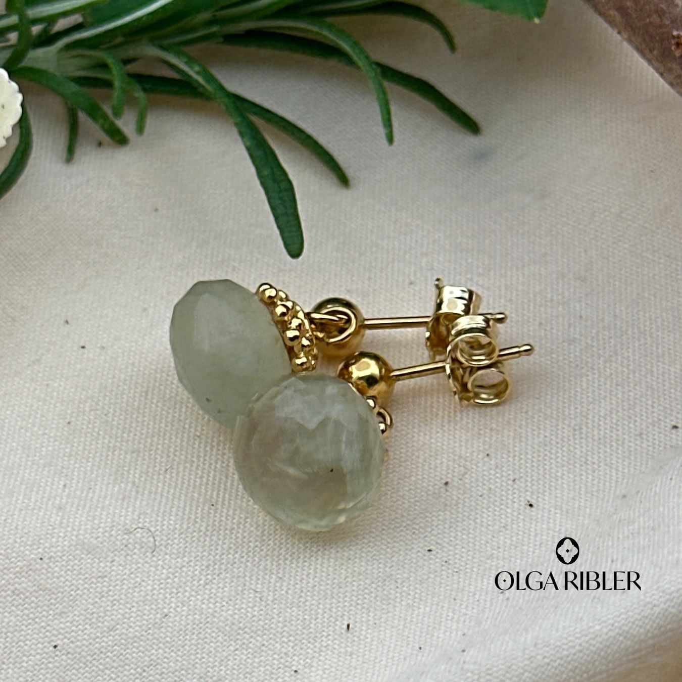 Olga Ribler Orecchini pendenti & Orecchini a lobo: Silberohrringe mit Prehnite – Nuovo (secondo la descrizione) da Luzern venduto da MonikaS03 2