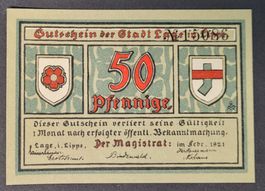 50 PFENNIG / LAGE 1921 (BANKFRISCH)
