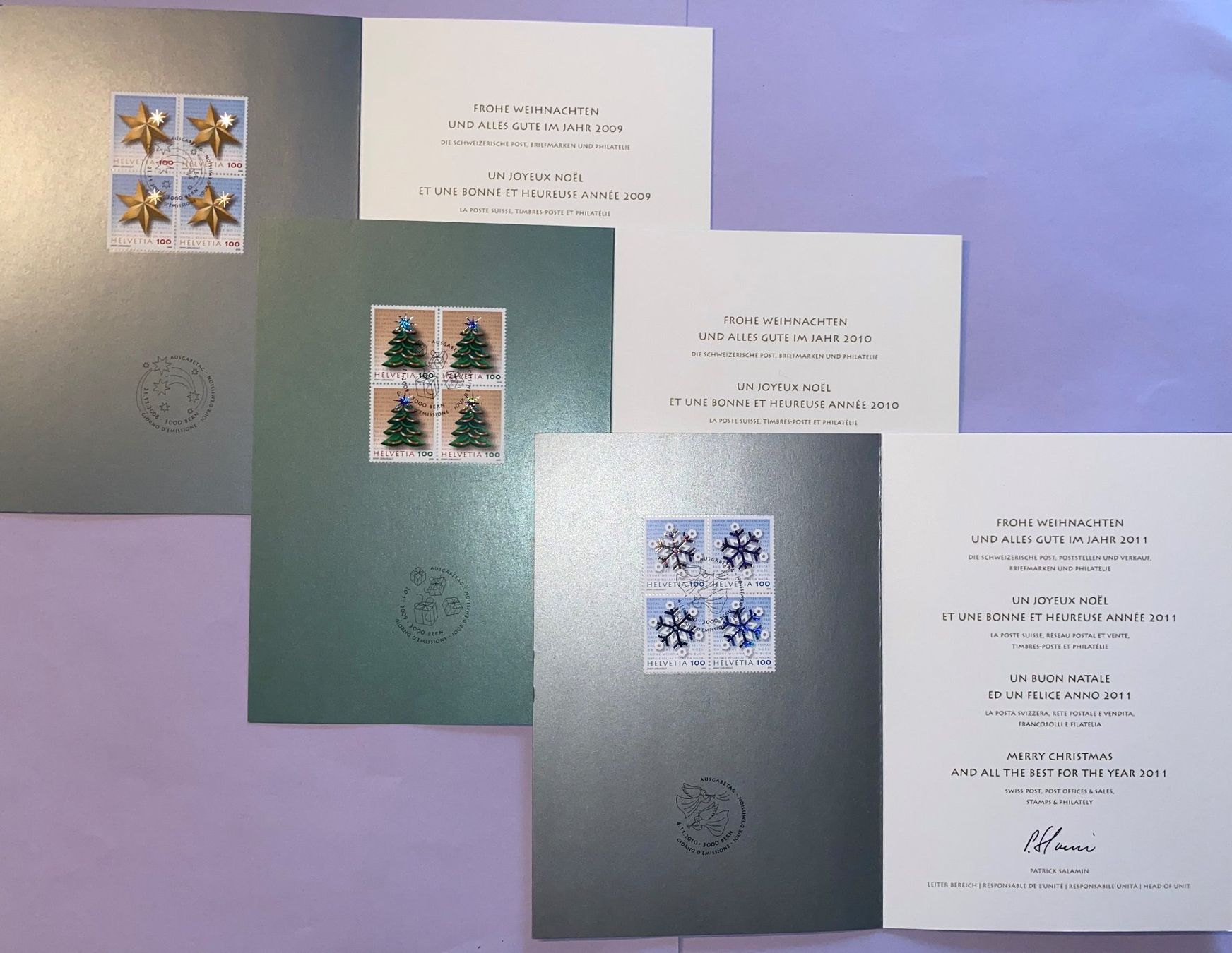 Cartoline: 3 Weihnachtskarten der Post inkl. gestempelte Briefmarken – Nuovo (secondo la descrizione) da Safenwil venduto da Thoren196168 1