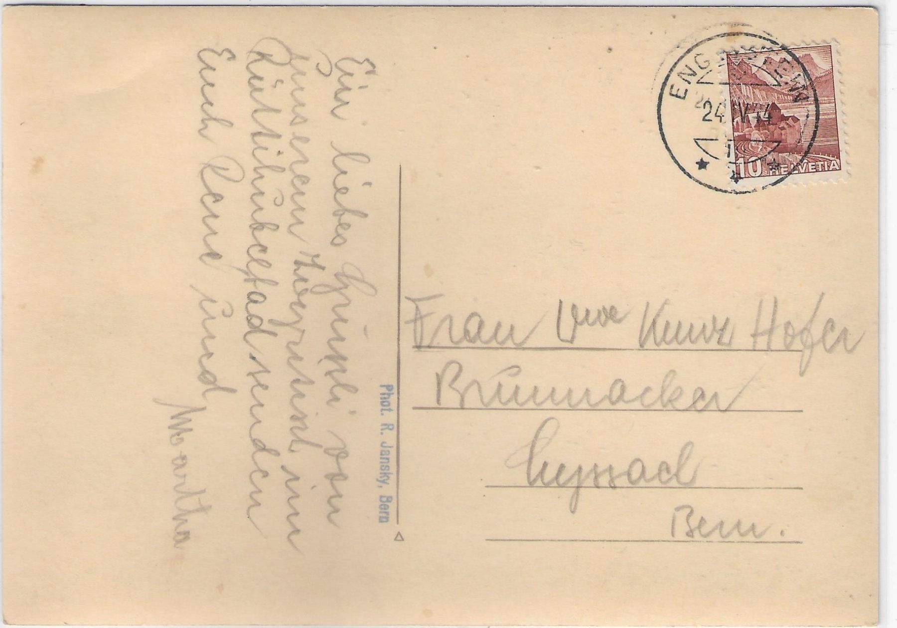Cartoline postali: Restaurant Rüttihubelbad - Enggistein – Usato da Ettingen venduto da Kartenplanet 1
