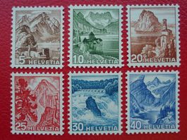Landschaftsbilder 1948: Nr.285-290 Serie ** postfr.Kat: 60.-