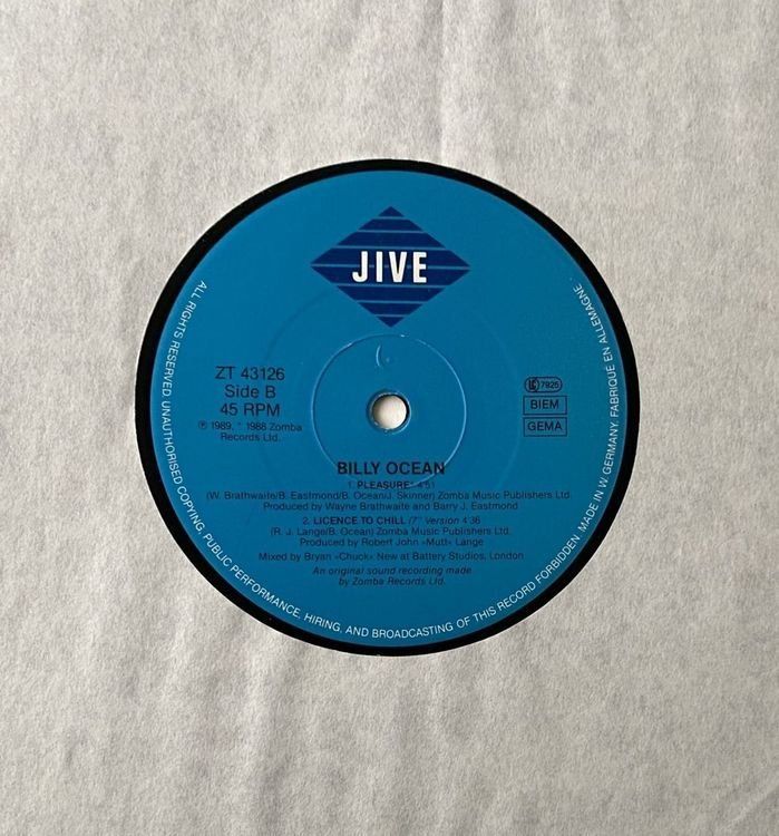 Dischi in vinile: Billy Ocean, Licence To Chill – Usato da Flums venduto da Empe1 3