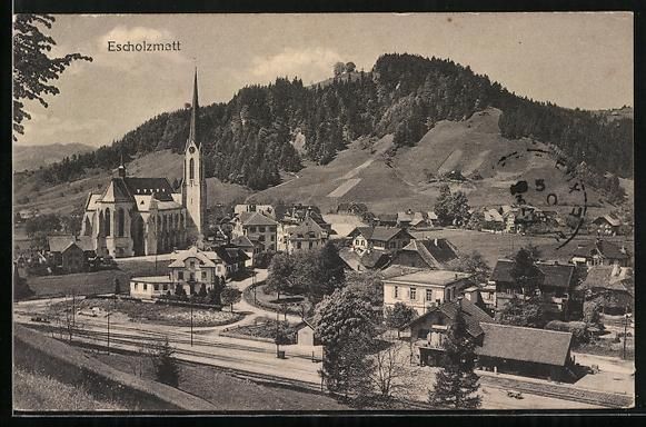 Cartes postales: AK Escholzmatt, Blick zum Bahnhof – D'occasion à Berlin par bartko-reher