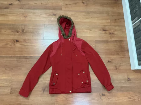 Picken Damen Winterjacke Rot Gr. M mit Kapuze