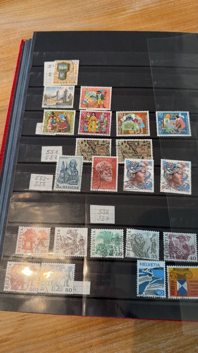 Album: Briefmarken Sammlung Schweiz Karte  – Usato da Widen venduto da Lupina2000 2
