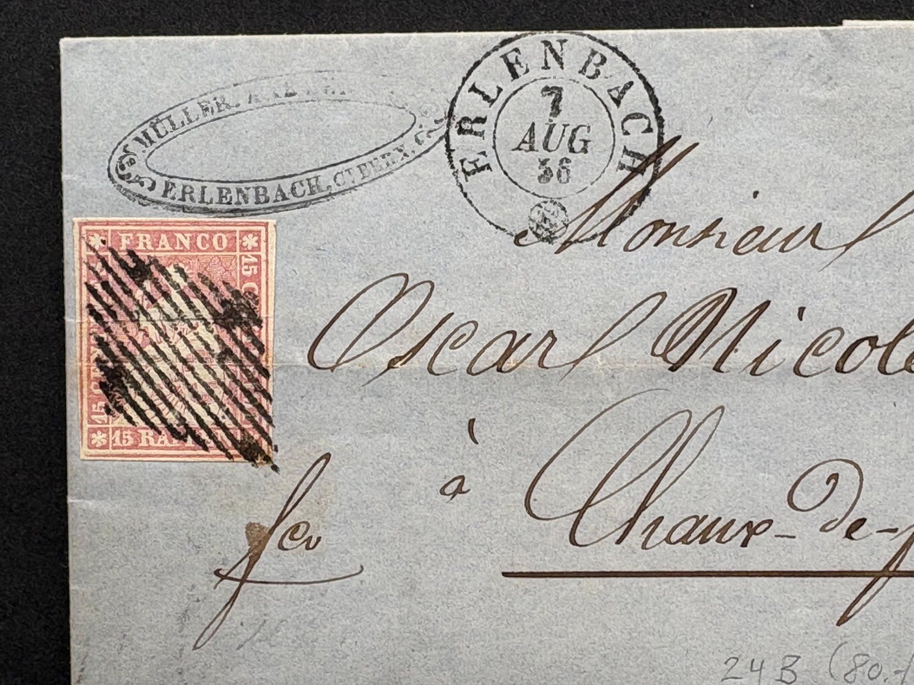 Tutti i francobolli: FALTBRIEF STRUBEL 24B VON 1856 – Usato da Ostermundigen venduto da Heavenmaus75 1