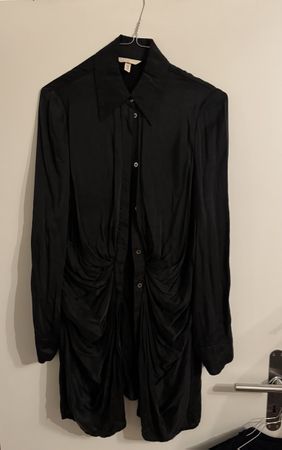 H&M Black Silk Mini Dress