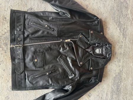 Echte Lederjacke im Biker-Stil, Grösse M, TOP Zustand! 🏍️