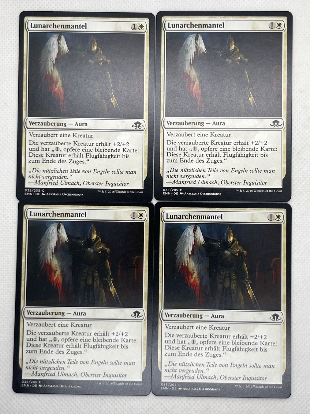 Magic The Gathering Sammelbilder & Trading cards: MTG Lunarchenmantel EMN 35 Common 4x – Gebraucht aus Hinterkappelen von Kim1992