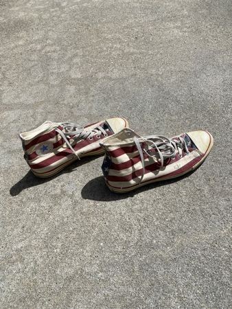 Coole Converse All Stars USA Flagge, Grösse 44, Vintage!