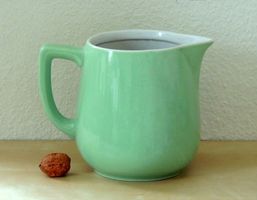 Pot vert en porcelaine Rössler, 1.75 litre, années 1950-60