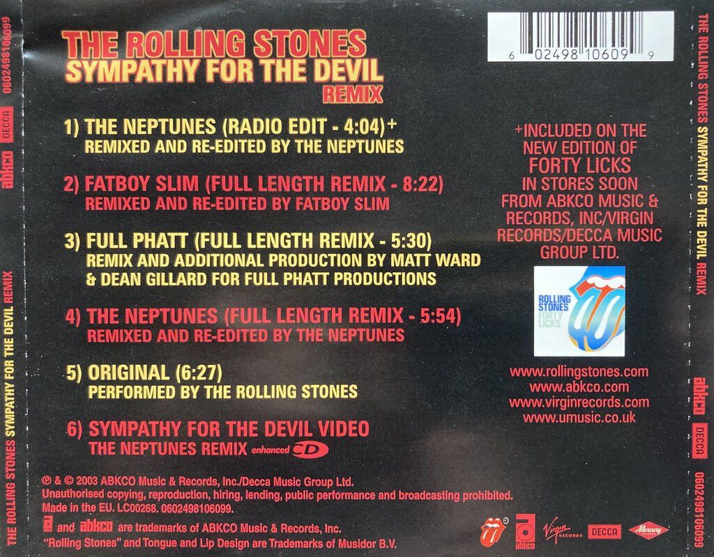 CD: ROLLING STONES - SYMPATHY FOR THE DEVIL – Usato da Bottens venduto da hotter-than-hell 1