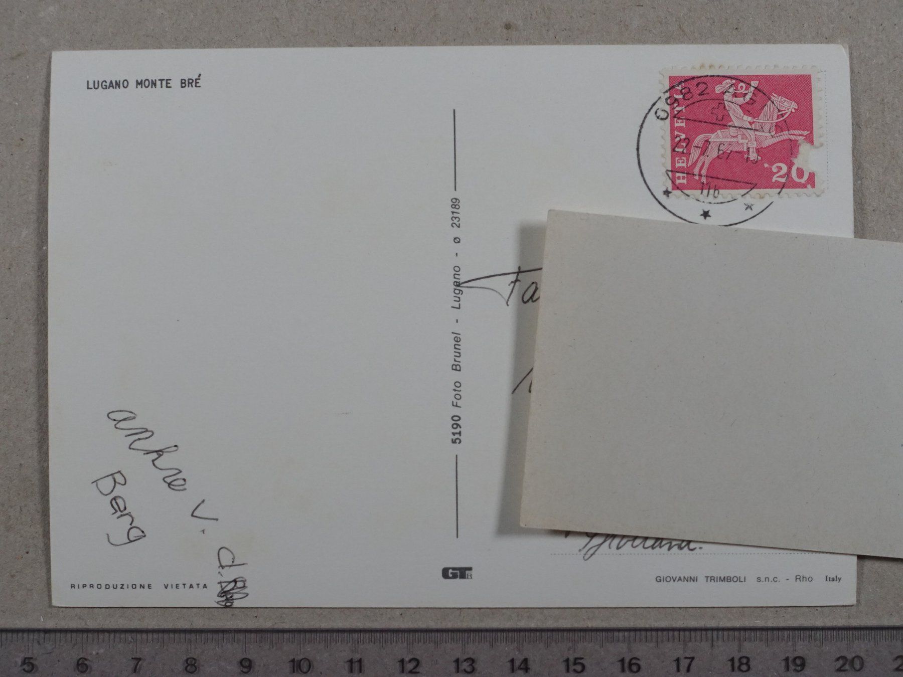 Cartoline postali: Lugano, Schiff, 1967 – Usato da Lenzburg venduto da fh1 1
