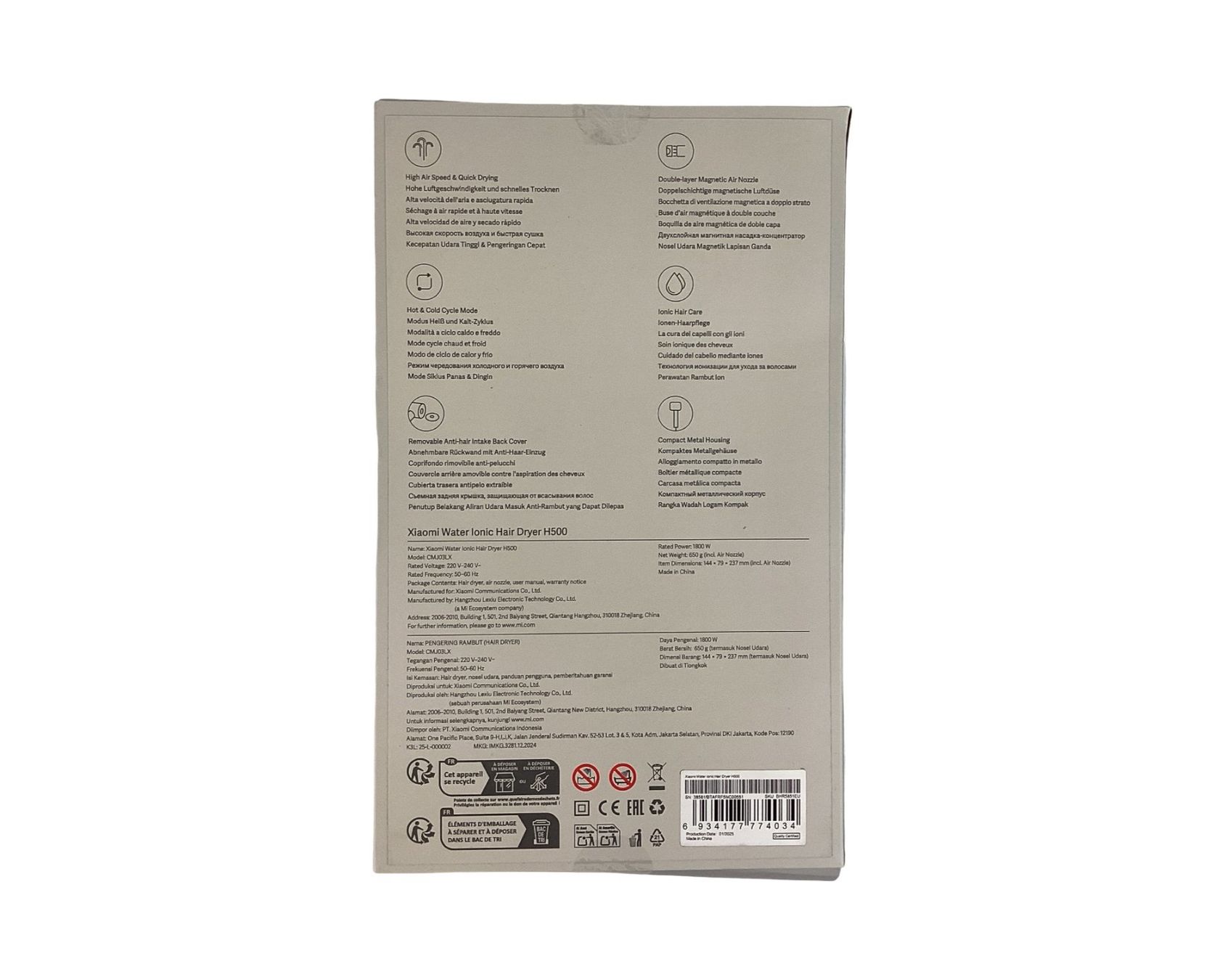 Asciugacapelli: XIAOMI Water Ionic Hair Dryer H500 – Nuovo (secondo la descrizione) da Zürich venduto da Restwert_Zuerich 4