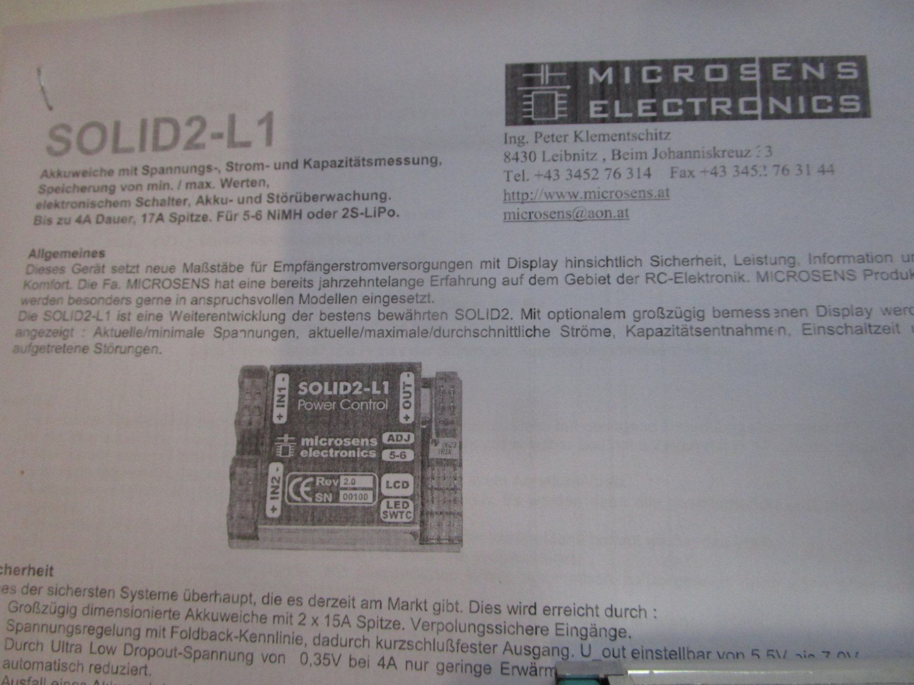 CD: Microsens Electronics Solid2-L2 Power Control SOLID3 12/18 – Usato da Ottikon venduto da Locomotive01 5