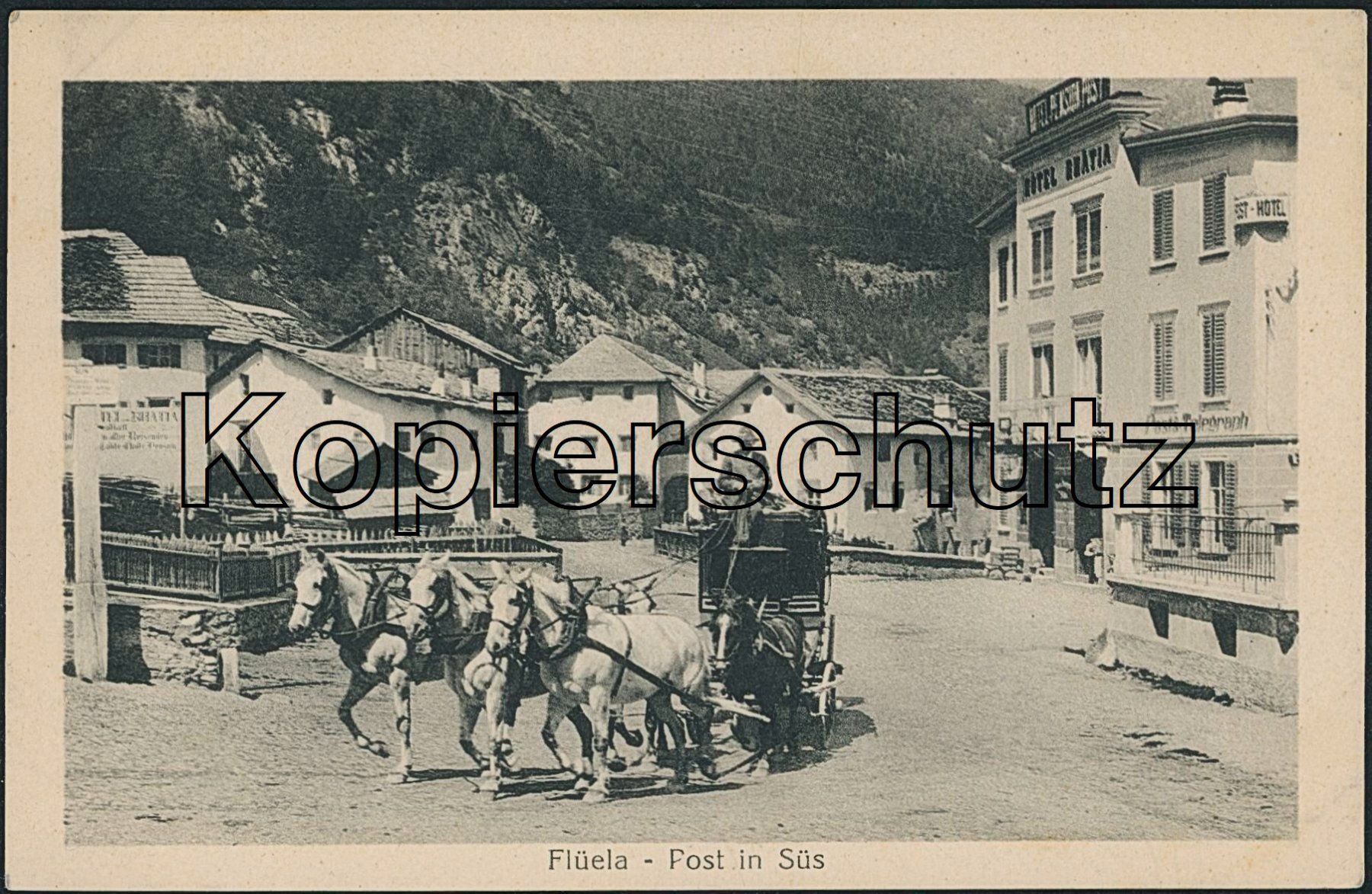Cartoline postali: GR Süs - Susch - Post - Postkutsche - Flüela Pass – Nuovo (secondo la descrizione) da Schindellegi venduto da leecollect