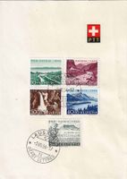 PP054 - Pro Patria 1954 obl. sur feuillet PTT
