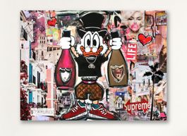 Dagobert Duck Ibiza Champagner Pop Art Kunst Bild City Love