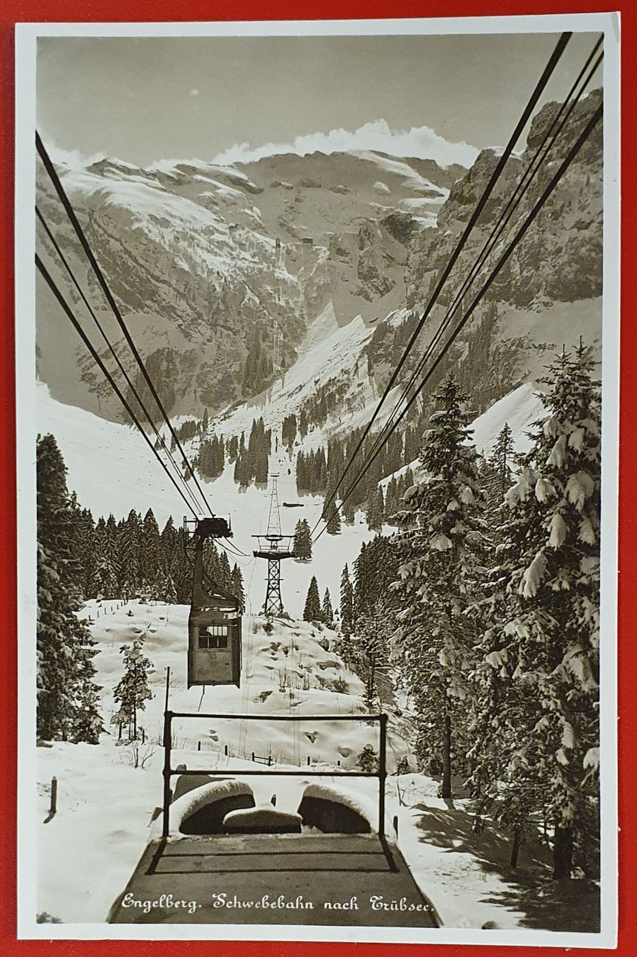 Cartoline postali: Engelberg 1933, Schwebebahn nach Trübsee – Usato da Kreuzlingen venduto da Rschweiz1